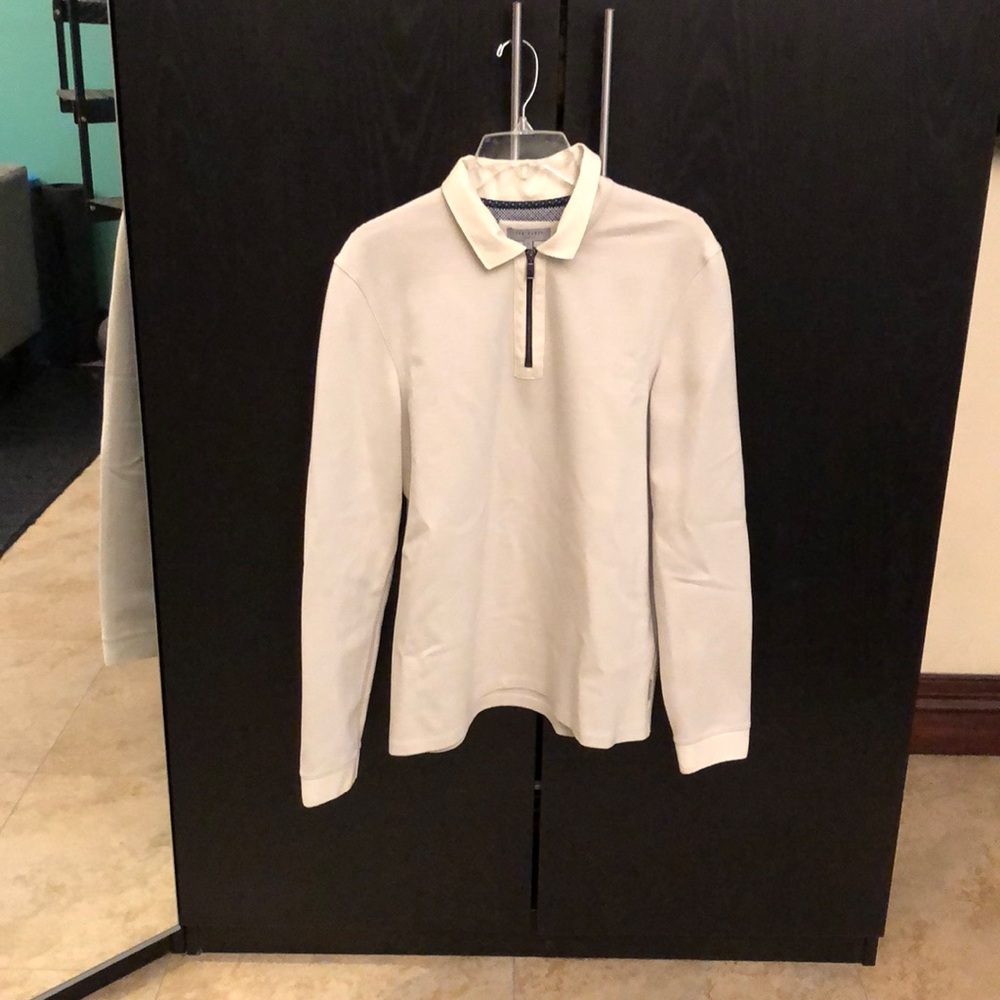 Ted Baker Cream Half Zip Sweater
